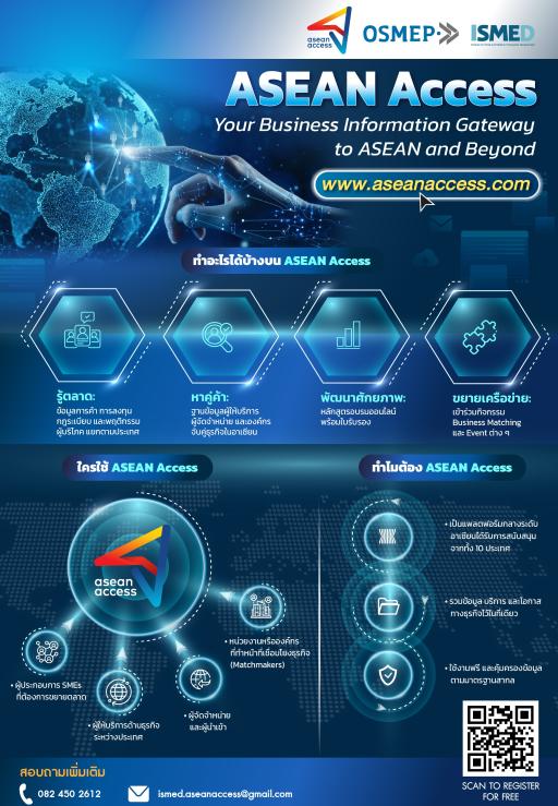 ASEAN Access แพลตฟอร์มศูนย์กลางข้อมูลและโอกาสทางธุรกิจระดับอาเซียน
